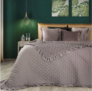 MyBestHome Bedspread with ruffles LUBA 220x240 cm pink - Bed Cover