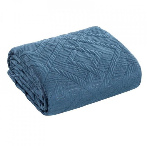 MyBestHome Bedspread ALMERIA 220x240 cm blue - Bed Cover - Main image