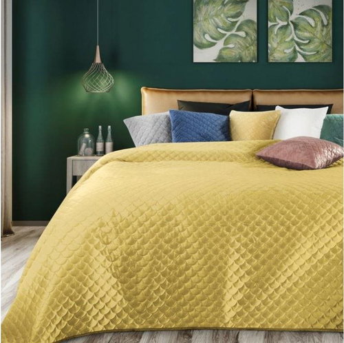 MyBestHome Bedspread MILLY 220x240 cm mustard/mustard - Bed Cover - Main image
