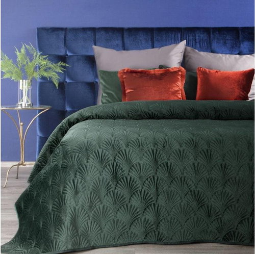 MyBestHome Bedspread SAVA 220x240cm Dark Mint - Bed Cover - Main image