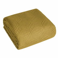 MyBestHome Bedspread ULRIKA 220x240 cm mustard/mustard - Bed Cover