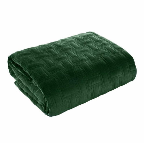 MyBestHome Bedspread RAISA 220x240 cm dark green - Bed Cover - Main image