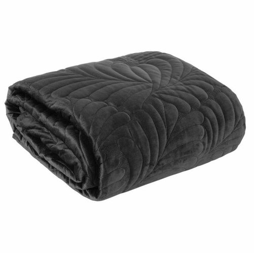 MyBestHome Bedspread PIETRO 220x240 cm black - Bed Cover - Main image