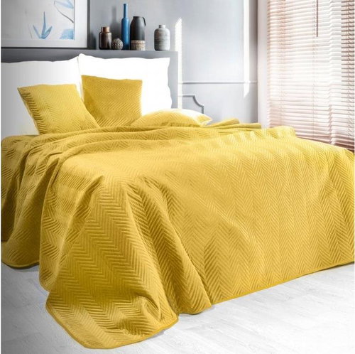 MyBestHome SOHO Bed Cover, 220x240cm, Mustard - Bed Cover - Main image