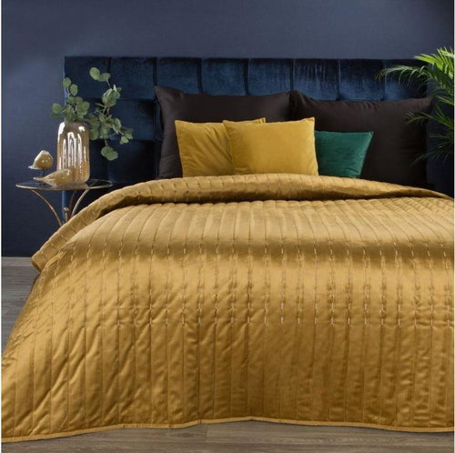 MyBestHome Bedspread WHITNEY 220x240 cm honey - Bed Cover - Main image