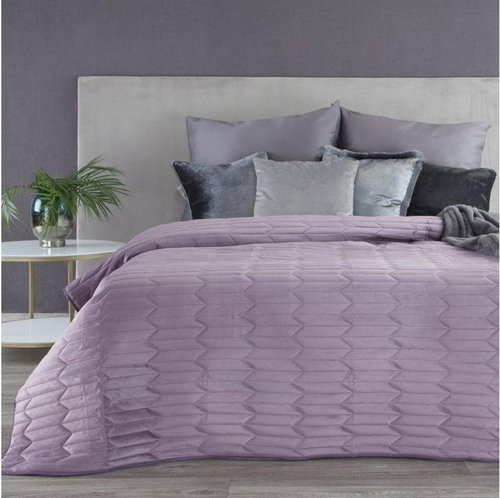 MyBestHome Bedspread GRAYS 220x240 cm purple - Bed Cover - Main image