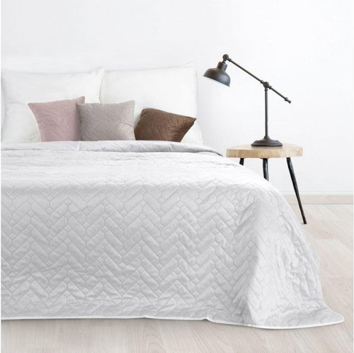 MyBestHome Bedspread KAILA 220x240 cm light grey/dark grey - Bed Cover - Main image