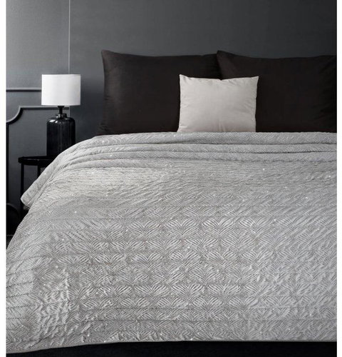 MyBestHome Bedspread ALBERTO 220x240 cm silver - Bed Cover - Main image