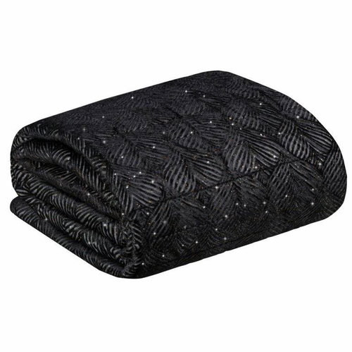 MyBestHome Bedspread ALBERTO 220x240 cm black - Bed Cover - Main image