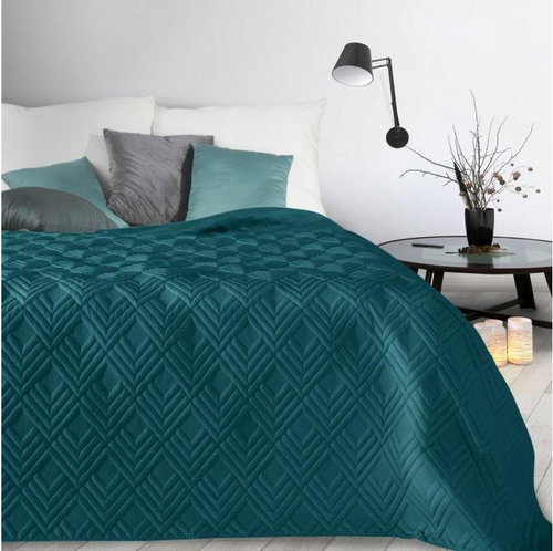 MyBestHome Bedspread SAN LUIZ 220x240 cm dark turquoise - Bed Cover - Main image