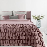 MyBestHome Bedspread with ruffles LJUBA 220x240 cm pink - Bed Cover