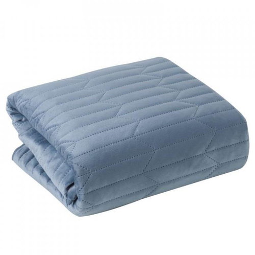 MyBestHome Bedspread GRAYS 220x240 cm blue - Bed Cover - Main image
