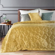 MyBestHome Bedspread ARIANNA 220x240 cm mustard/mustard - Bed Cover