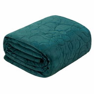 MyBestHome Bedspread FLORISA 220x240 cm dark turquoise - Bed Cover