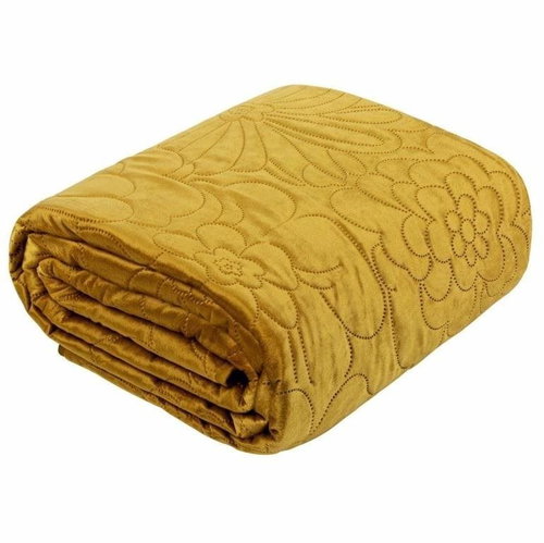 MyBestHome Bedspread FLORISA 220x240 cm mustard/mustard - Bed Cover - Main image