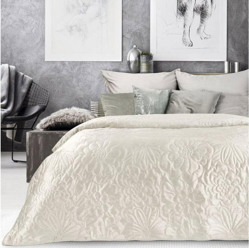 MyBestHome Bedspread FLORISA 220x240 cm cream - Bed Cover - Main image