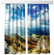 MyBestHome 3D decorative curtain 504V MOUNTAINS 2x 160x250 cm set of 2 pieces - Drape