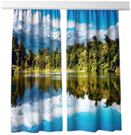 MyBestHome 3D decorative curtain 505V MOUNTAIN LAKE 2x 160x250 cm set of 2 pieces - Drape