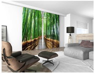 MyBestHome 3D decorative curtain 507V BAMBOO FOREST 2x 160x250 cm set of 2 pieces - Drape