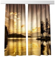 MyBestHome 3D decorative curtain 508V GOLD EVENING 2x 160x250 cm set of 2 pieces - Drape
