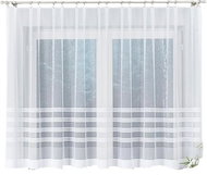 MyBestHome Dekorační vzorovaná záclona BALBINA 140 bílá 300x140 cm - Záclona