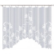 MyBestHome Dekorační oblouková krátká záclona SZAFRAN bílá 300x150 cm - Záclona