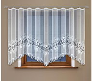 MyBestHome Dekorační žakárová záclona s řasící páskou KEILA 160 bílá 300x160 cm - Záclona