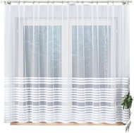 MyBestHome Dekorační vzorovaná záclona TOLA 160 bílá 300x160 cm - Záclona