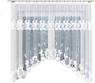 MyBestHome Dekorační oblouková krátká záclona TEODORA 160 bílá 310x160 cm - Záclona