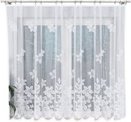 MyBestHome Dekorační vzorovaná záclona PETUNIA LINE 160 bílá 300x160 cm - Záclona