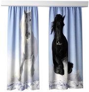 MyBestHome 3D decorative curtain 102V HORSES 2x160x250 cm set of 2 pieces - Drape