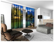 MyBestHome 3D decorative curtain 108V MOUNTAIN LAKE 2x160x250 cm set of 2 pieces - Drape