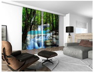 MyBestHome 3D decorative curtain 123V WATERFALLS 2x160x250 cm set of 2 pieces - Drape