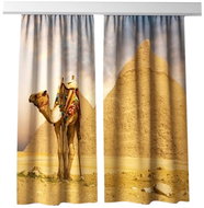 MyBestHome 3D decorative curtain 124V EGYPT 2x160x250 cm set of 2 pieces - Drape