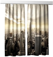 MyBestHome 3D decorative curtain 202V NEW YORK 2x160x250 cm set of 2 pieces - Drape