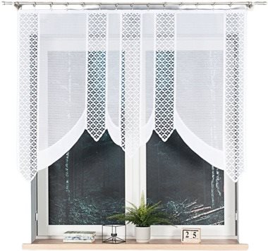 MyBestHome Decorative curtain BERBERA 160 white 160x120 cm - Curtain - Main image