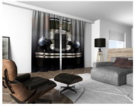 MyBestHome 3D decorative curtain 212V OLDTIMER 2x160x250 cm set of 2 pieces - Drape