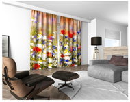 MyBestHome 3D decorative curtain 302V MEADOW 2x160x250 cm set of 2 pieces - Drape