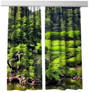 MyBestHome 3D decorative curtain 311V GARDEN 2x160x250 cm set of 2 pieces - Drape