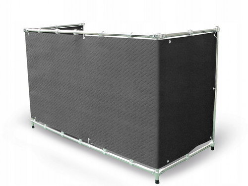 MyBestHome Balcony screen PREMIUM, 90 × 300 cm, rattan pattern, graphite, 240 g/m2 - Screen - Main image