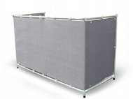 MyBestHome Balcony screen PREMIUM, 100 × 700 cm, rattan pattern, grey, 240 g/m2 - Screen