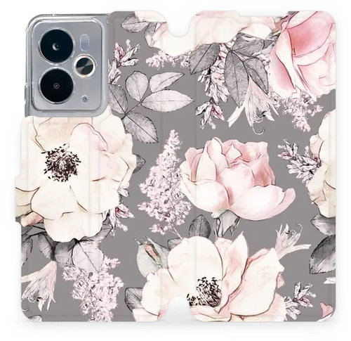 Mobiwear Flip knížkové pro Realme 14T 5G - Květy - Pouzdro na mobil - Hlavní obrázek