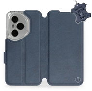 Mobiwear Flip Honor 400 Pro kék bőrtok - Mobiltelefon tok