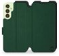 Mobiwear Soft Touch flip pro Samsung Galaxy A24 - Zelené & Černé - Phone Case
