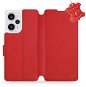 Kožené Mobiwear flip na Xiaomi Poco F5 – Červené – L_RDS - Puzdro na mobil