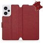 Kožené Mobiwear flip pro Xiaomi Poco F5 - Tmavě červené - L_DRS - Phone Case