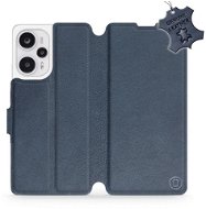 Kožené Mobiwear flip pro Xiaomi Poco F5 - Modré - L_NBS - Phone Case