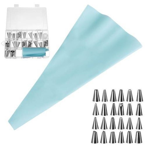Iso Trade Cukrářský rukáv na zdobení + 24 koncovek - Cake Decorating Tool - Main image