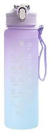 Alum Drinking bottle with straw and time stamp 750 ml, purple-blue - Drinking Bottle