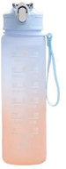 Alum Drinking bottle with straw and time stamp 750 ml, orange and white - Drinking Bottle